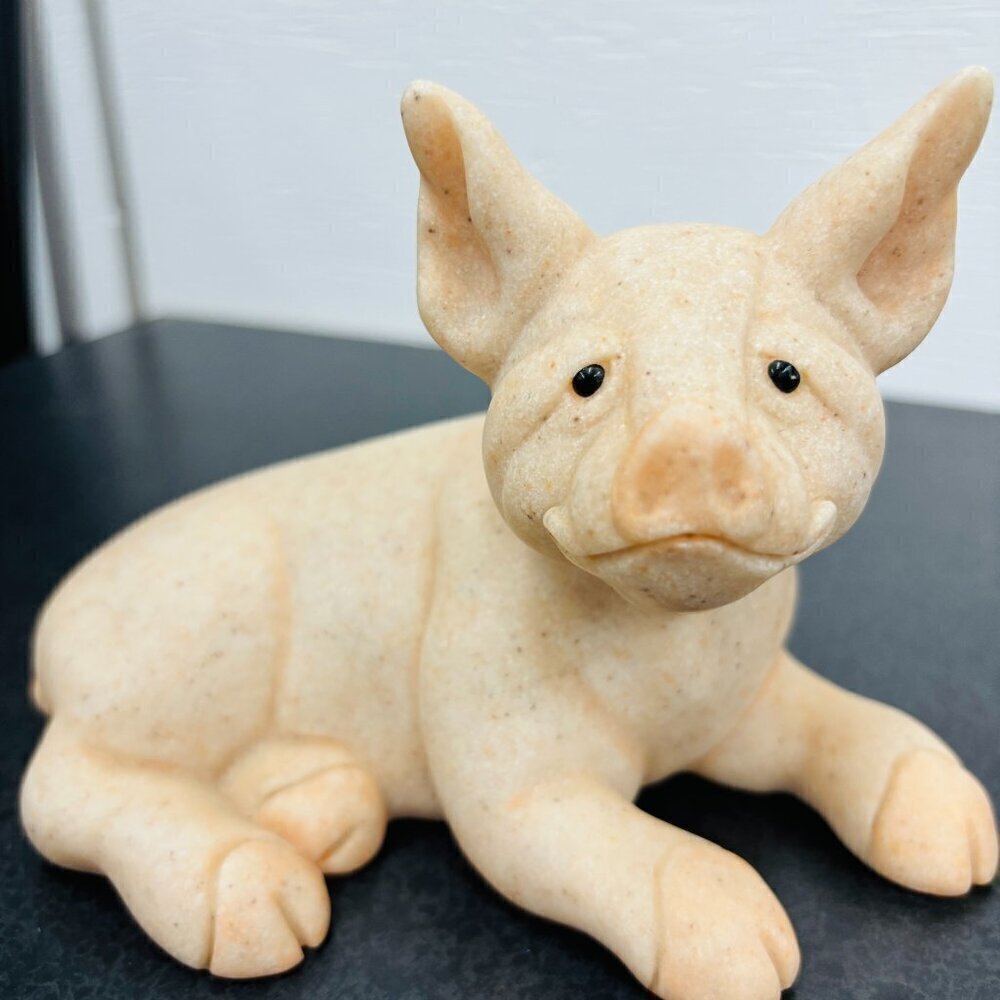 Quarry Critters "Pickle" the pig figurine by Second Nature Designs @2000